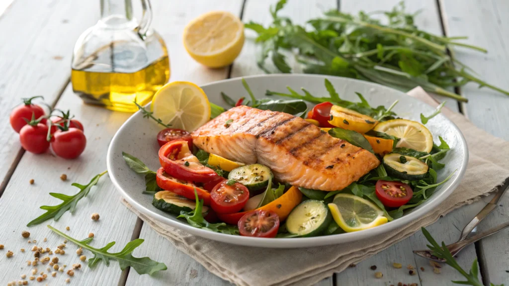 weight loss diet mediterranean healthy meal photo